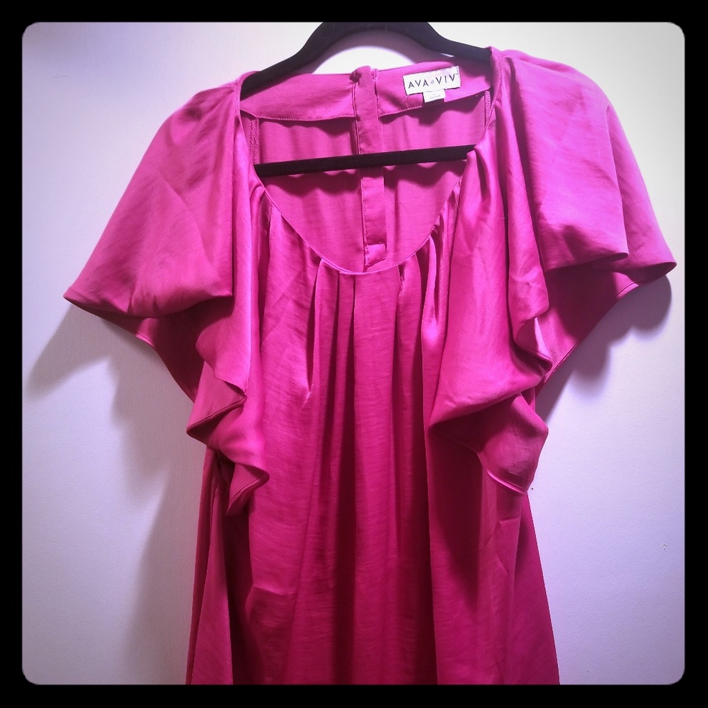 Silky Hot Pink Tunic